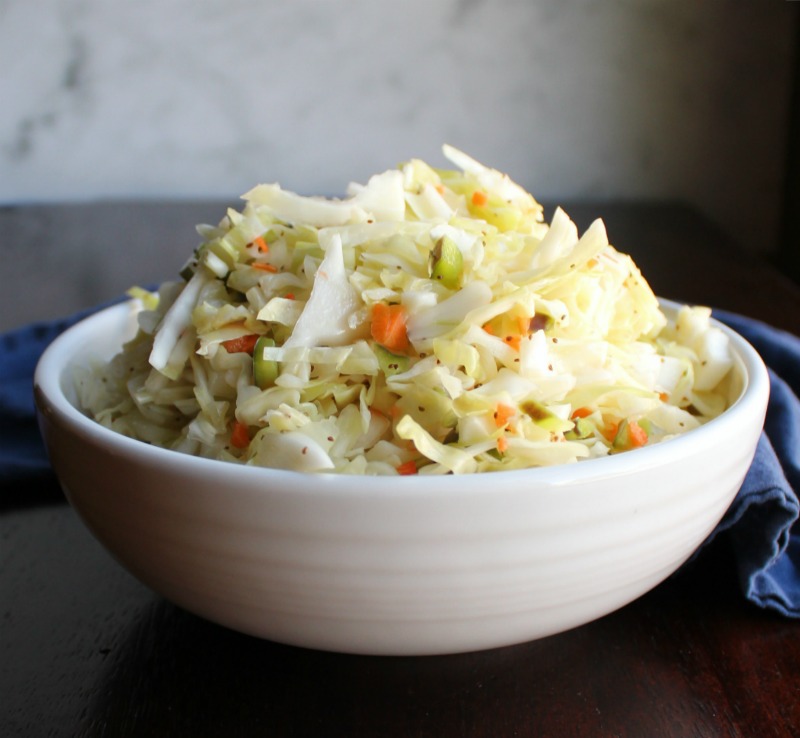 Tangy Classic Coleslaw {With Vinegar Dressing} Story